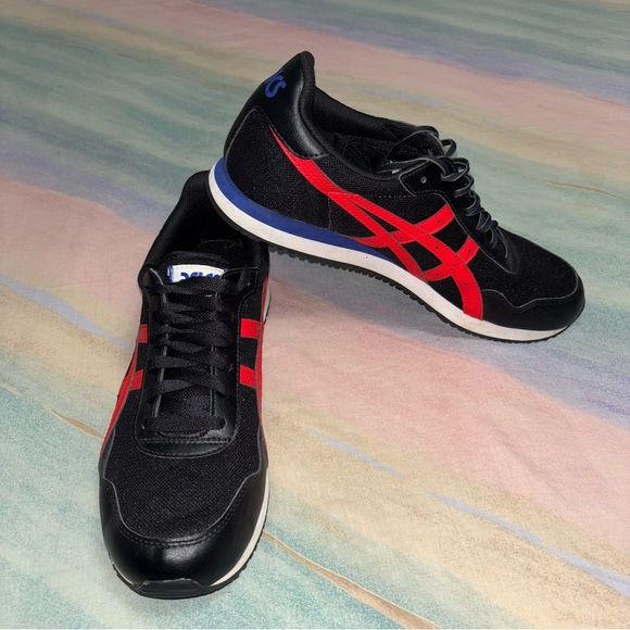 ASICS‎ Shoes Mens Size 10.5 Black Red Tiger Runner 1201A267 Synthetic Casual main image 9